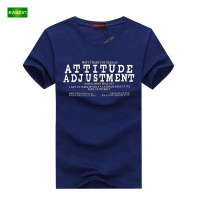 逸纯印品（EASZin）男士短袖T恤 夏季新款棉短T 个性ATT文字印花短袖T恤 加肥加大大码时尚T恤打底衫潮流男