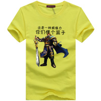 逸纯印品（EASZin）男士短袖T恤 2016夏季新款韩版短袖T恤卡通烫画3D人物个性烫字男士大码加肥T恤衫潮男