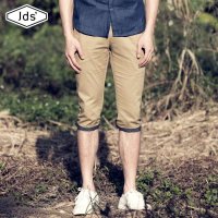 角斗士夏天男士休闲七分裤 韩版潮波点卷边7分裤 八分裤休闲裤子