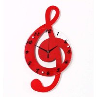 久久达 创意音符装饰挂钟 现代简约田园客厅欧式时钟静音钟表