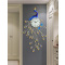 久久达孔雀3D树脂钟表挂钟客厅现代简约大气创意家用欧式个性艺术装饰静音时钟
