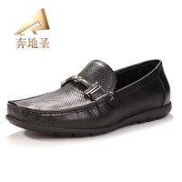 2014秋季新款优质头层牛皮低帮套脚真皮时尚男鞋A432042黑色