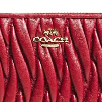 蔻驰（COACH）时尚褶皱皮质女士长款钱包52351 黑色