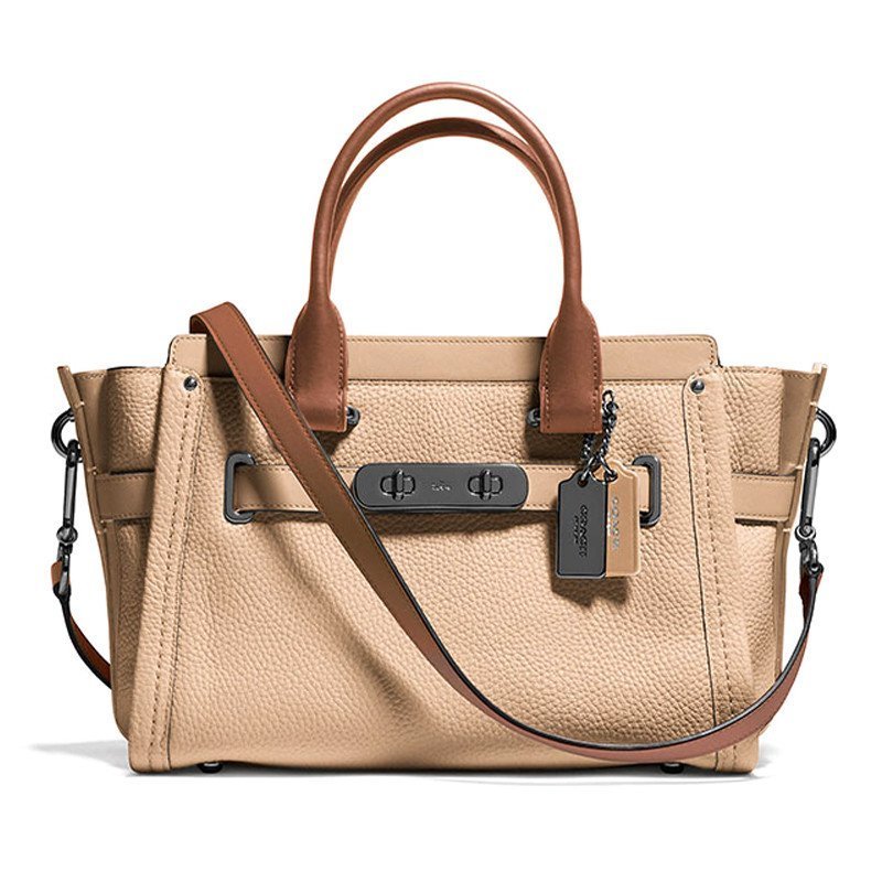COACH 蔻弛 F34417 女士中号swagger系列真皮手提单肩斜跨包