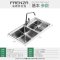 法恩莎卫浴洁具FAENZA正品不锈钢双槽水槽盆厨房洗菜盆FGP829