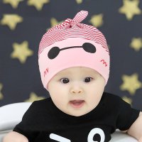 贝迪牛春款单帽男女套头帽宝宝胎帽子 大白棉帽