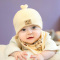 贝迪牛2017秋季新款+新生儿帽子婴儿帽子夏0-3-6个月春秋冬季男女宝宝帽子胎帽套头帽两件套