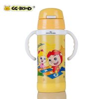 猪猪侠 儿童婴儿保温壶不锈钢带手柄水杯 宝宝学生保温杯带软吸管