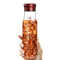 伊鸣 骑士水瓶便携防漏过滤玻璃杯耐热泡茶杯420ml