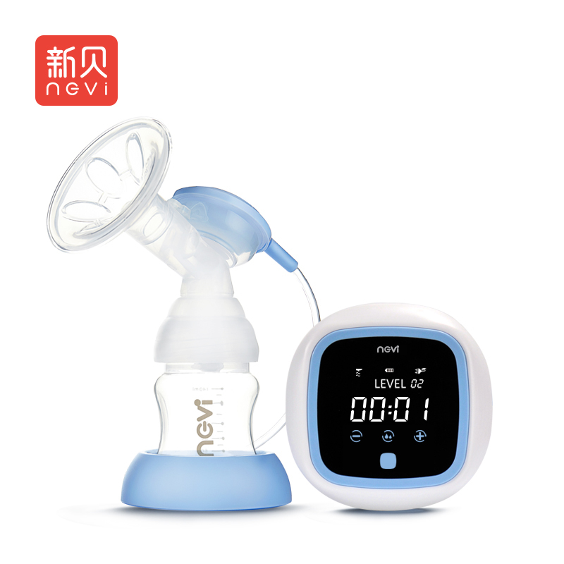 新贝电动吸奶器 产妇产后全自动吸乳器挤奶器 吸力大双频模式智能拔奶器XB-8716