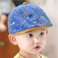 2015春季 新款 宝宝四季 好声音歌手 纯棉星星贝雷棒球帽