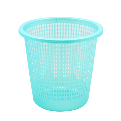 新陵塑料垃圾桶 家用厨房卫生间客厅清洁桶 大容量镂空编织纸篓