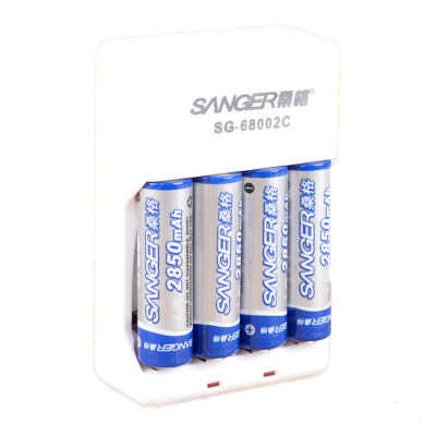 桑格 2850AA充电电池 数码相机电池 2850mAh 镍氢5号充电电池四节佳能尼康闪光灯电池宾得充电套装