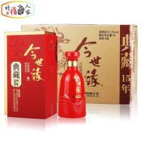 国产白酒 整箱六瓶 41.8度今世缘典藏十五年陈白酒 500ml*6瓶