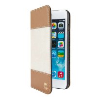 Maroo 真皮iPhone6 Plus 钱包夹 奶油焦糖色苹果6+保护套