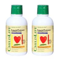 美国童年时光Childlife钙镁锌复合营养液6个月以上 474ml 2瓶 宝宝补钙（海外进口）