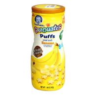 Gerber 嘉宝星星泡芙香蕉口味磨牙饼干棒42g 1个装 辅食宝宝零食美国产海外进口