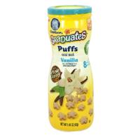 海外gerber嘉宝泡芙婴儿饼干42g 1个 香草口味宝宝零食 星星泡芙磨牙饼干美国原装进口