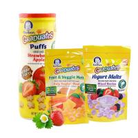 美国嘉宝苹果草莓味星星泡芙1个+2个宝宝辅食溶溶豆菠萝芒果味混合莓味 海外进口原装