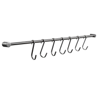 KES 304不锈钢厨房挂杆刀架 收纳置物架 壁挂挂钩排钩 实心拉丝 KUR200