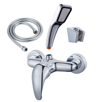 KES 淋浴龙头花洒套装 全铜冷热水混水阀 暗装挂墙式手喷沐浴套装