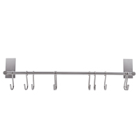 KES 3M无痕毛巾杆带挂钩 304不锈钢毛巾浴巾架 浴室厨房粘帖挂杆 KUR202