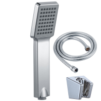 KES 单功能手持花洒套装 方形莲蓬头淋浴喷头 四方淋浴花洒3件套 LP112