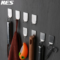 KES 创意304不锈钢迷你粘钩 粘胶挂钩 钥匙厨房墙面门背防水挂钩 A7068-2-P8