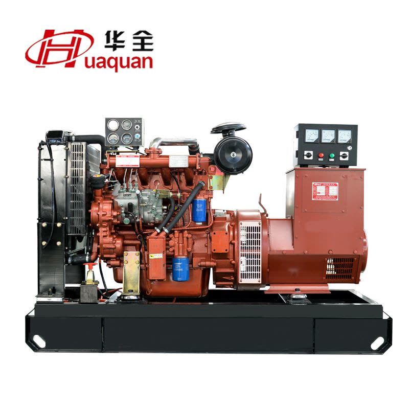 华全发电机组 R4105ZD增压式50kw柴油发动机配无刷发电机 外配防雨棚 全国联保 50千瓦小型三相水冷电启动发电机图片