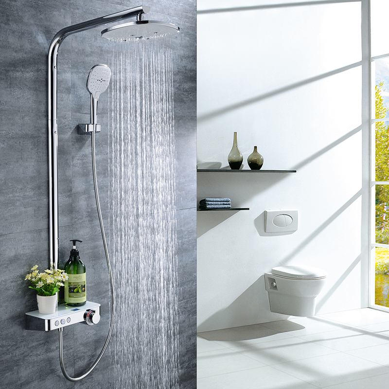 恒温花洒套装冷热淋浴器龙头增压花洒大顶喷浴室淋雨器卫生间冲凉房