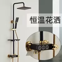 佰饰(BAISHI)恒温花洒套装家用全铜喷头淋浴器卫生间浴室欧式卫浴沐浴花洒
