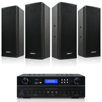 狮乐(SHILE)ok555c+BX404高档会议音响系统企业会议店铺商超酒店用壁挂音箱背景音乐活动会议专业音响组合