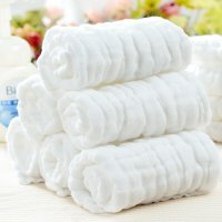 婴儿12层纱布尿布 加厚可洗纱布纯棉尿布片 10条装