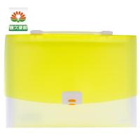 三木（SUNWOOD）A4 12页手提式风琴包 12格票据包 可爱试卷包 资料包 办公用品 黄色