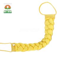 洁神长条式拉背搓澡洗巾 黄色