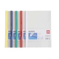 得力5901大容量加厚抽杆拉杆文件夹资料夹可放约80张 办公用品 5个