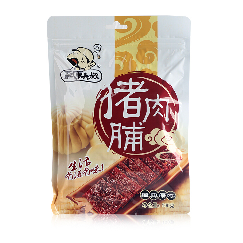 飘零大叔 猪肉脯100g 肉干 休闲食品零食小吃 香辣