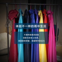 龙豹 LB-3849 头盔式帽檐电动车摩托车雨披 双帽檐 骑行雨衣加大加长户外电瓶车雨衣