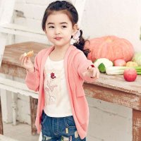 裂帛童装正品2015春装新款围巾领薄针织开衫 毛衣 女童56140246