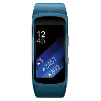 《顺丰包邮》Samsung/三星Gear Fit 2手表/手环 心率温度检测计步 曲面屏 智能穿戴运动手环 黑色 L码
