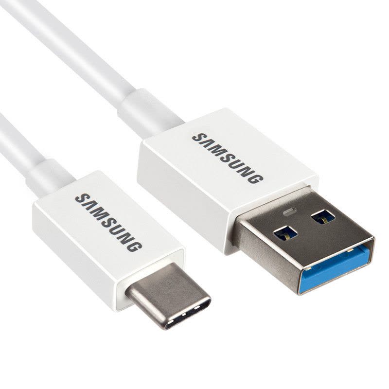 三星原装数据线Type-c接口3.0智能快充线S10+S9plus note9/8 S8c9Pro充电线器线0.5米 白图片