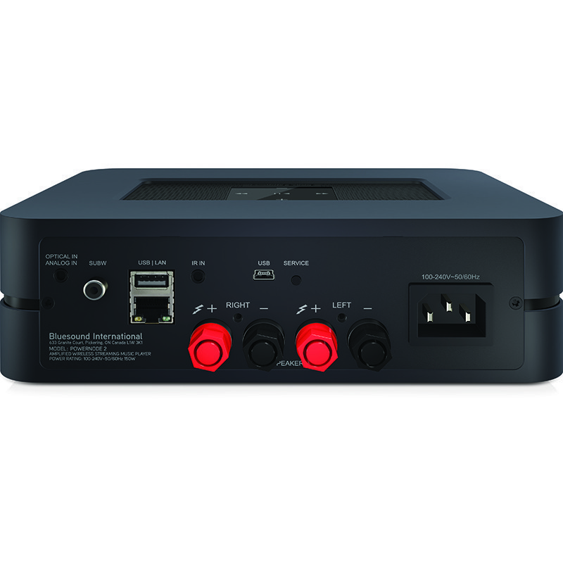 BLUESOUND POWERNODE2 高保真流媒体合并式音响功放 DAC解码器无线WIFI蓝牙智能HiFi发烧 黑
