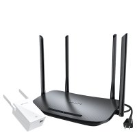TP-LINK 全家通子母路由器电力猫100M百兆带宽大户型家用别墅WIFI大面积覆盖R100子母路由【1+1套餐】