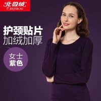 北极绒加绒保暖内衣女情侣羊毛木代尔黄金绒中老年人防寒套装礼盒