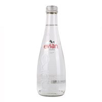 依云（Evian） 玻璃瓶装 天然矿泉水 330ml*20瓶 法国进口