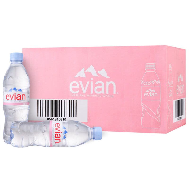 依云（Evian） 天然矿泉水 500ml*24瓶 整箱装 法国进口图片