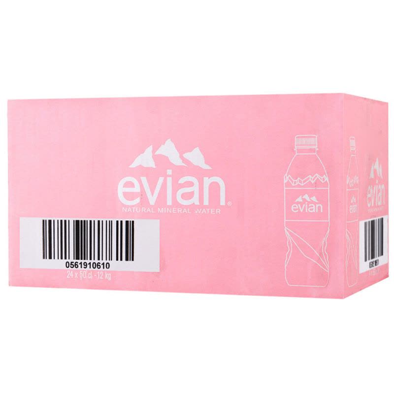 依云（Evian） 天然矿泉水 500ml*24瓶 整箱装 法国进口图片