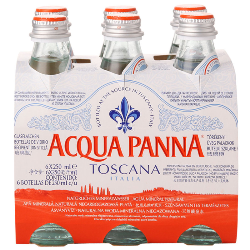 普娜 Acqua Panna 天然矿泉水 250ml*6瓶 意大利进口