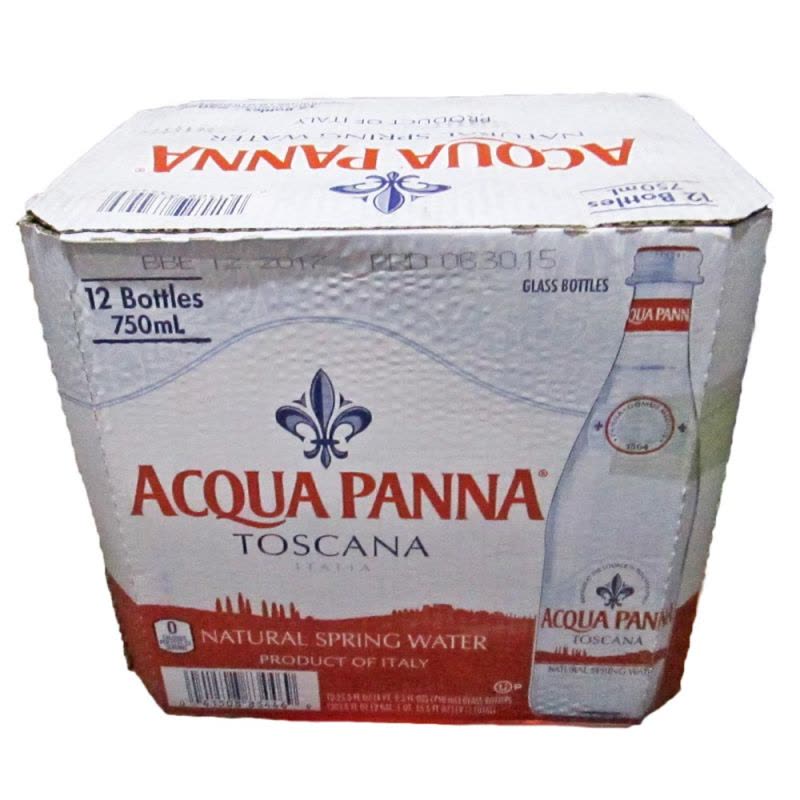 普娜 Acqua Panna 天然矿泉水 750ml*12瓶 玻璃瓶 意大利进口图片