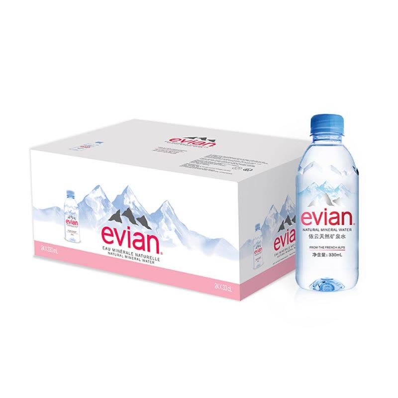 依云（Evian） 天然矿泉水 新包装 330ml*24瓶 法国进口图片
